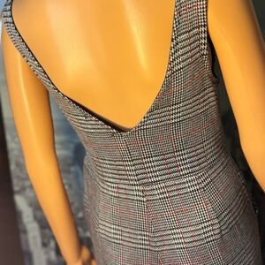 Gray and Black Sleeveless V-neck Sheath Jumpsuit